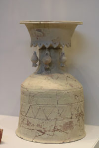 Ritual stand with inscribed bull and pomegranates (Hazeva, late 7th/early 6th century; Israel Museum)